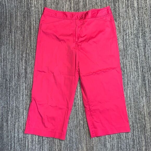 East 5th Women's 16 Secretly Slender Pink Cropped Pull on Pants‎ High Rise - Picture 1 of 8